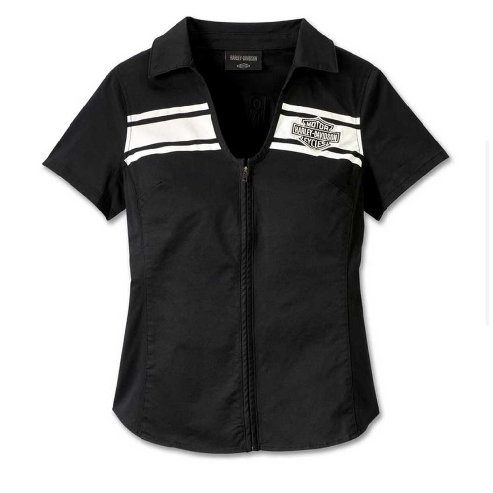 Harley-Davidson Deadstock Limited Edition Women’s+ Zip-Up Top “Black Beauty”